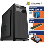 Ficha técnica e caractérísticas do produto Computador Pc Desktop Intel Dual Core 2.2ghz 4gb HD 320gb Windows 7 Wifi