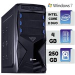 Ficha técnica e caractérísticas do produto Computador Pc Intel Core 2 Duo 1,8 Ghz Mem 4gb HD 250gb Windows 7 Wifi