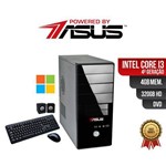 Ficha técnica e caractérísticas do produto Computador Powered By ASUS Core I3 4 Geração 4gb Ddr3 HD 320gb DVD Windows + Kit