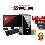 Ficha técnica e caractérísticas do produto Computador Powered By ASUS Core I3 4 Geração 4Gb Ddr3 HD 1Tb DVD Monitor 17 Windows + Kit