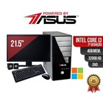Ficha técnica e caractérísticas do produto Computador Powered By ASUS Core I3 7 Geração 4gb Ddr4 HD 320gb DVD Monitor 21.5 Windows + Kit
