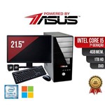 Ficha técnica e caractérísticas do produto Computador Powered By ASUS Core I5 7 Geração 4gb Ddr4 HD 1Tb DVD Monitor 21.5 Windows + Kit