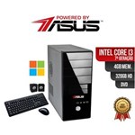 Ficha técnica e caractérísticas do produto Computador Powered By ASUS I3 7G 4gb 320gb DVD Win Kit