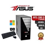 Ficha técnica e caractérísticas do produto Computador Powered By ASUS I3 7G 4gb 500gb DVD Win Kit