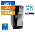 Ficha técnica e caractérísticas do produto Computador Premium Business Intel Core I3 4gb 320 Gb / Hdmi / Usb 3.0 - Premium