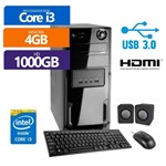 Ficha técnica e caractérísticas do produto Computador Premium Business Intel Core I3 4gb 1tb / Hdmi / Usb 3.0 Kit (mou,tec,caixa) - Premium