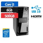 Ficha técnica e caractérísticas do produto Computador Premium Business Intel Core I3 8gb 500gb Hdmi Usb 3.0 - Premium