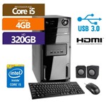 Ficha técnica e caractérísticas do produto Computador Premium Business Intel Core I5 4gb 320gb Hdmi Usb 3.0 Kit (mou,tec,caixa) - Premium