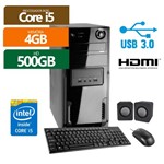 Ficha técnica e caractérísticas do produto Computador Premium Business Intel Core I5 4gb 500gb Hdmi Usb 3.0 Kit (mou,tec,caixa) - Premium