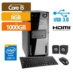 Computador Premium Business Intel Core I5 8gb 1tb Hdmi Usb 3.0 + Kit (mou,tec,caixa)