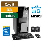 Ficha técnica e caractérísticas do produto Computador Premium Business Intel Core I5 8gb 500gb Hdmi Usb 3.0 Kit (mou,tec,caixa) - Premium