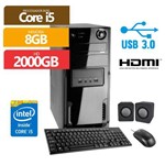 Computador Premium Business Intel Core I5 8gb 2tb Hdmi Usb 3.0 + Kit (mou,tec,caixa)