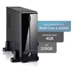 Ficha técnica e caractérísticas do produto Computador Slim 3Green Intel Dual Core 4Gb Hd 320Gb Hdmi