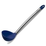 Ficha técnica e caractérísticas do produto Concha Terrina Silicone Azul Aço Inox 32cm 2257363 Brinox