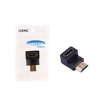 Ficha técnica e caractérísticas do produto Conector Hdmi 90 Graus Macho + Hdmi Femea Lelong Le- 05