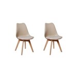 Ficha técnica e caractérísticas do produto Conjunto 02 Cadeiras Eames Wood Leda Design