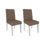 Ficha técnica e caractérísticas do produto Conjunto 02 Cadeiras Nicole Branco/pluma - Cimol