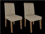 Ficha técnica e caractérísticas do produto Conjunto 02 Cadeiras Nicole - Savana/sued Bege - Cimol