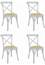 Ficha técnica e caractérísticas do produto Conjunto 04 Cadeiras Katrina Branca