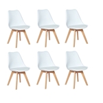 Ficha técnica e caractérísticas do produto Conjunto 06 Cadeiras Eames Wood Leda Design