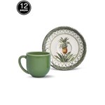 Ficha técnica e caractérísticas do produto Conjunto 12 Peças Xícaras de Café Porto Brasil Coup Pineapple - Branco