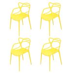 Ficha técnica e caractérísticas do produto Conjunto 4 Cadeiras Allegra Master Amarela