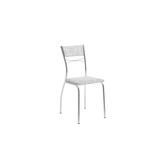 Ficha técnica e caractérísticas do produto Conjunto 4 Cadeiras Carraro 1701 Cromada Tecil Branco