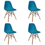 Conjunto 4 Cadeiras Eames Eiffel - Azul