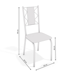 Ficha técnica e caractérísticas do produto Conjunto 4 Cadeiras Estofadas Crome 4C076 Lisboa