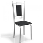 Ficha técnica e caractérísticas do produto Conjunto 4 Cadeiras Florença Crome 4C005CR-110 Preto - Kappesberg - Kappesberg