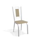 Conjunto 4 Cadeiras Florença Crome Cromado/Nude Kappesberg
