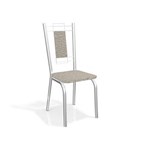 Ficha técnica e caractérísticas do produto Conjunto 4 Cadeiras Florença Crome Kappesberg - Palha