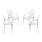 Ficha técnica e caractérísticas do produto Conjunto 4 Cadeiras Ghost 449 - Incolor