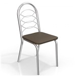 Ficha técnica e caractérísticas do produto Conjunto 4 Cadeiras Holanda Crome 4C009CR-21 Marrom - Kappesberg - Kappesberg