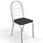 Ficha técnica e caractérísticas do produto Conjunto 4 Cadeiras Holanda Crome 4C009CR-110 Preto - Kappesberg - Kappesberg