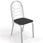 Ficha técnica e caractérísticas do produto Conjunto 4 Cadeiras Holanda Crome 4C009CR-110 Preto - Kappesberg