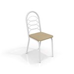Ficha técnica e caractérísticas do produto Conjunto 4 Cadeiras Holanda Crome - BEGE