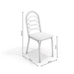 Ficha técnica e caractérísticas do produto Conjunto 4 Cadeiras Holanda Crome - CINZA