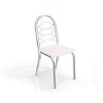 Ficha técnica e caractérísticas do produto Conjunto 4 Cadeiras Holanda Crome Cromado/branco Kappesberg