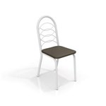 Ficha técnica e caractérísticas do produto Conjunto 4 Cadeiras Holanda Crome - MARROM CHOCOLATE