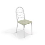 Ficha técnica e caractérísticas do produto Conjunto 4 Cadeiras Holanda Crome - VERDE CINZA