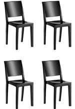Ficha técnica e caractérísticas do produto Conjunto 4 Cadeiras Hydra Plus Preto Kappesberg