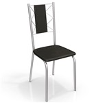 Ficha técnica e caractérísticas do produto Conjunto 4 Cadeiras Lisboa Crome 4C076CR-110 Preto - Kappesberg - Kappesberg