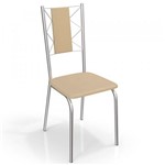 Ficha técnica e caractérísticas do produto Conjunto 4 Cadeiras Lisboa Crome 4C076CR-16 Nude - Kappesberg - Kappesberg