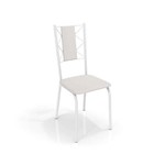 Ficha técnica e caractérísticas do produto Conjunto 4 Cadeiras Lisboa Crome Branco Fosco/branco Kappesberg