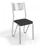 Ficha técnica e caractérísticas do produto Conjunto 4 Cadeiras Nápoles Crome 4C045CR-110 Preto - Kappesberg - Kappesberg