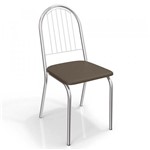 Ficha técnica e caractérísticas do produto Conjunto 4 Cadeiras Noruega Crome 4C077CR-21 Marrom - Kappesberg - Kappesberg