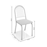 Ficha técnica e caractérísticas do produto Conjunto 4 Cadeiras Noruega Crome Kappesberg - BEGE