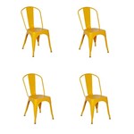 Ficha técnica e caractérísticas do produto Conjunto 4 Cadeiras Tolix Iron - Design - Amarela