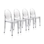 Ficha técnica e caractérísticas do produto Conjunto 4 Cadeiras Transparente Ghost 448